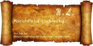 Marchfeld Ludovika névjegykártya